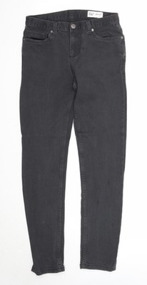 Denim & Co. Herren Jeans schwarz Baumwolle gerade Größe 28 in L32 im Regular Zip