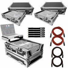 ProX Rane Seventy Two 72 Mixer w Pair Rane Twelve 12 Flight Cases Silver Pack...