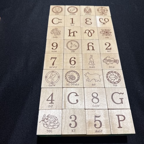 Uncle Goose Syllabary 32 Block Set - Cherokee