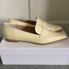 BNIB Ladies Russell & Bromley Buttermilk Leather Totter Flat Shoes, UK Size 6,