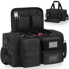 Tactical Pistol Range Bag Gun Range Bag for 4 Handguns Shooting Duffle Range ...