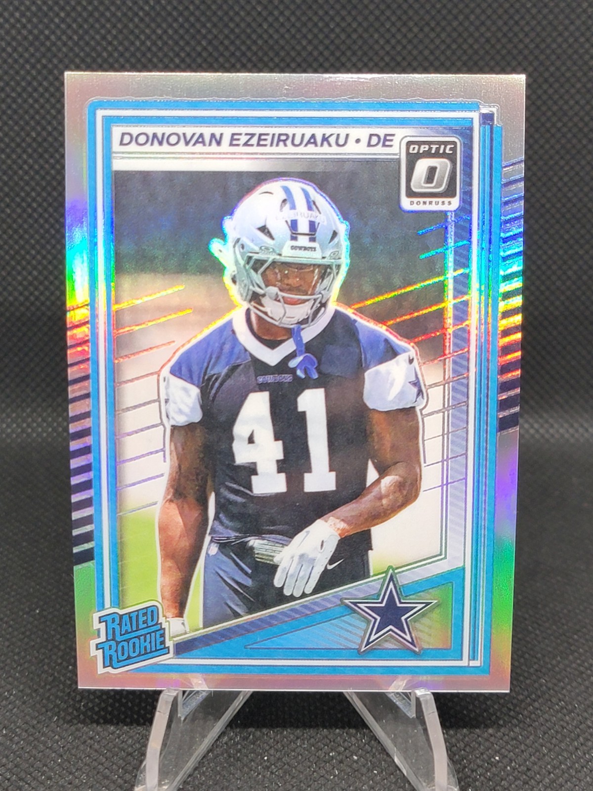 2025 Panini Donruss Optic - Rated Rookie Donovan Ezeiruaku #230 Holo Prizm (RC)