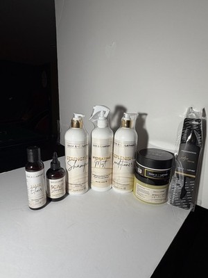 Bask & Lather Hair Care Set Shampoo, Conditioner, Hydrating Mist, Elixir, Serum