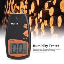 MD812 Digital LCD 2/4 Pin Wood  Moisture Meter Tester Timber Hygrometer Humidity