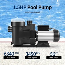 Hayward 1.5HP 2-Speed In/Above Ground Swimming Pool Pump Motor Strainer Basket