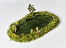 Pond for OO Gauge Model Railways. Unique, Handcrafted & Ready to Place Scenery