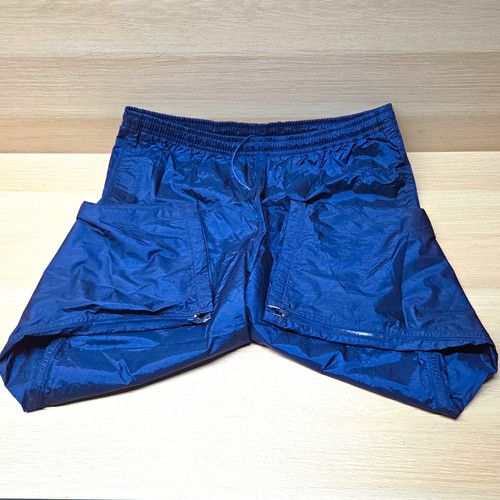 Asics, ASICS Men’s Blue Nylon Track Pants XL Lined Pockets Drawstring 90's Vintage