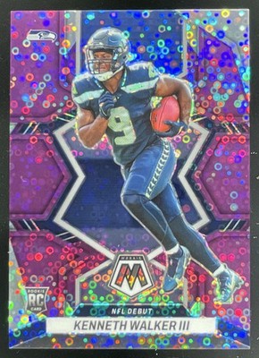 2022 Panini Mosaic No Huddle Purple #284 Kenneth Walker III RC /50
