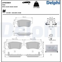 Delphi Bremsbelagsatz BremsklöTze FüR Renault Zoe Bfm_ Captur II HF ZOE