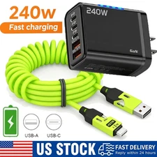 240W Supe Fast Charging USB Type C Wall Charger For Samsung iPhone Android Phone