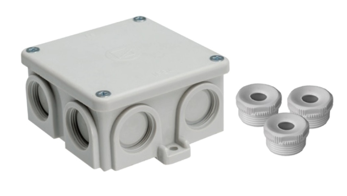 Surface Mounted Box, Material Bakelite, Colour RAL7035 K76/3WN16