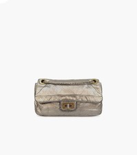 CHANEL Silver Punched 2.55 Shoulder Bag 4020 146373772