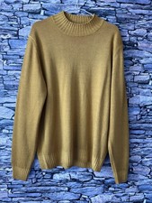 Filippo De Laurentiis 100 Extra Fine Merino Mustard Turtleneck Mens Medium VGC
