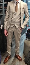 White Label Grey Check 3 Piece Suit 36L Chest, 30L trousers. Freshly dry-cleaned