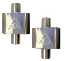Two Single Chambe Race Mufflers Center Center 2.5