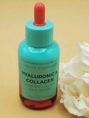 Youth Guardian Hyaluronic & Collagen Hydrate +Plump Face Serum 3.4 fl New 