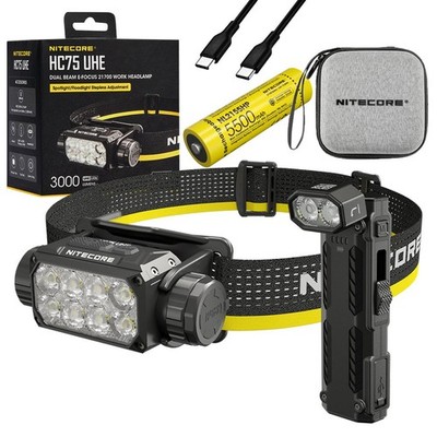 Nitecore HC75 UHE Rechargeable E-Focus Spotlight Floodlight Headlamp 192m Beam -