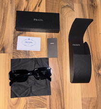 PRADA Milano Men  s Designer Rectangular Sunglasses Black Frame  Lens