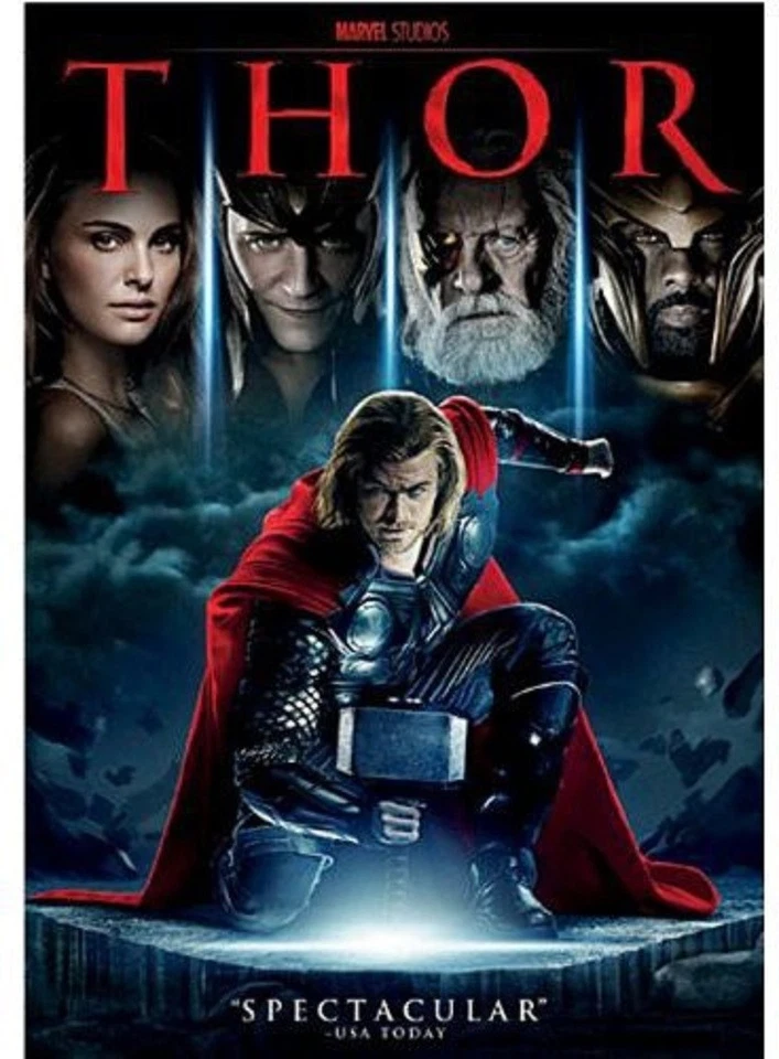 Marvel's Thor One 1 Two 2 Three 3 Four 4 DVD Movie Set Includes Hammer Decal - Image 3 of 4