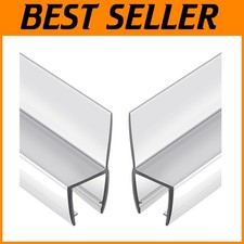 2-Pack Frameless Shower Door Seal Strip 78" - Clear Vinyl