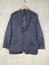 Banana Republic Blazer Mens 46R Navy Blue Tailored Fit Two Button Jacket Coat