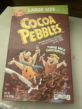 Post Cocoa PEBBLES Cereal, Chocolatey Kids Cereal, Gluten Free, 15 oz Large Size