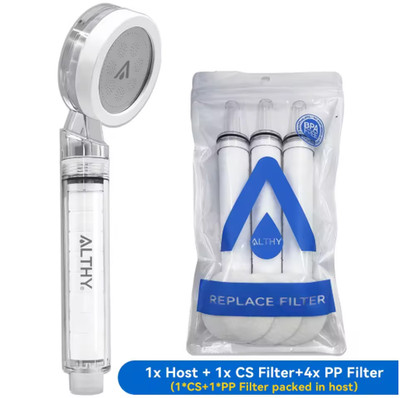 ALTHY SPA Shower Head Water Filter Reduces Chlorine Heavy Metals Skin Care