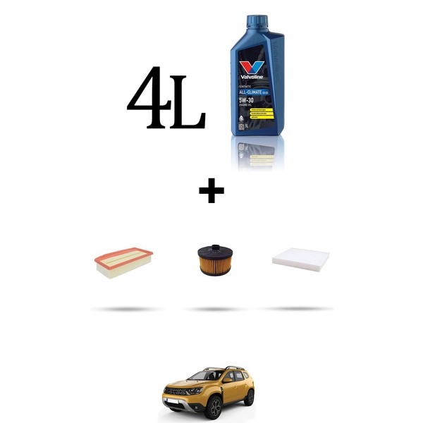 Hoffcar Set Service 3 Filter Und 4L ÖL FüR Dacia Duster II 1.0 LPG 74Kw Von 20-image