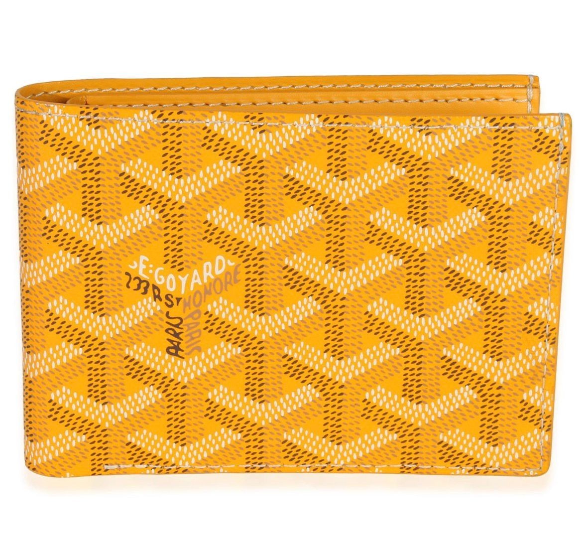 Goyard Yellow Goyardine Canvas Victoire Wallet | eBay