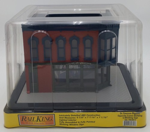 MTH 30-90391 Dr. Emerson Bigguns edificio de esquina opuesta con letrero parpadeante LN/caja | Condition: Used