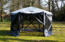 Screen House Gazebo Pop Up 6 Sided Mosquito Netting H230cm, W360cm Large Shelter