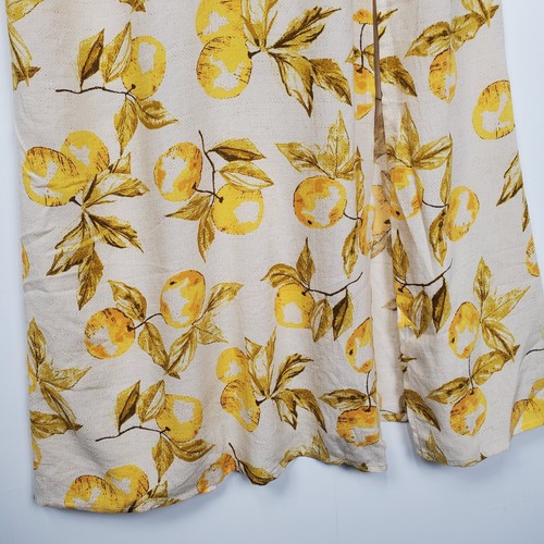 NWT Urban Outfitters Midi Dress Lemons Linen Size M - Picture 7 of 12