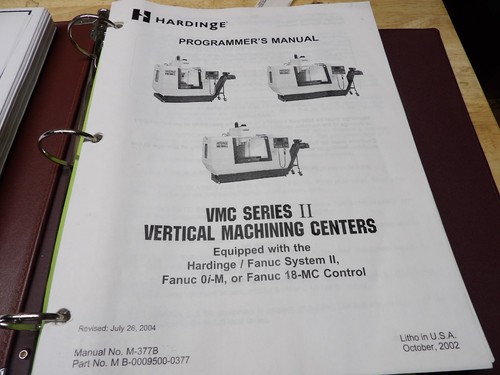 Hardinge VMC II Programmers, Wiring, Parts, Factory Sales Manuals 3 Volumes
