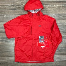 Helly Hansen Mens Size XL Loke Jacket Red Waterproof Packable Rain Shell NEW