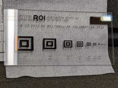RAM Optical ROI Rectangular Calibration Grid 13-3312-00 w/ Cert, S/N 383