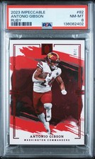 2023 PANINI IMPECCABLE RUBY #82 ANTONIO GIBSON 3/8 PSA 8