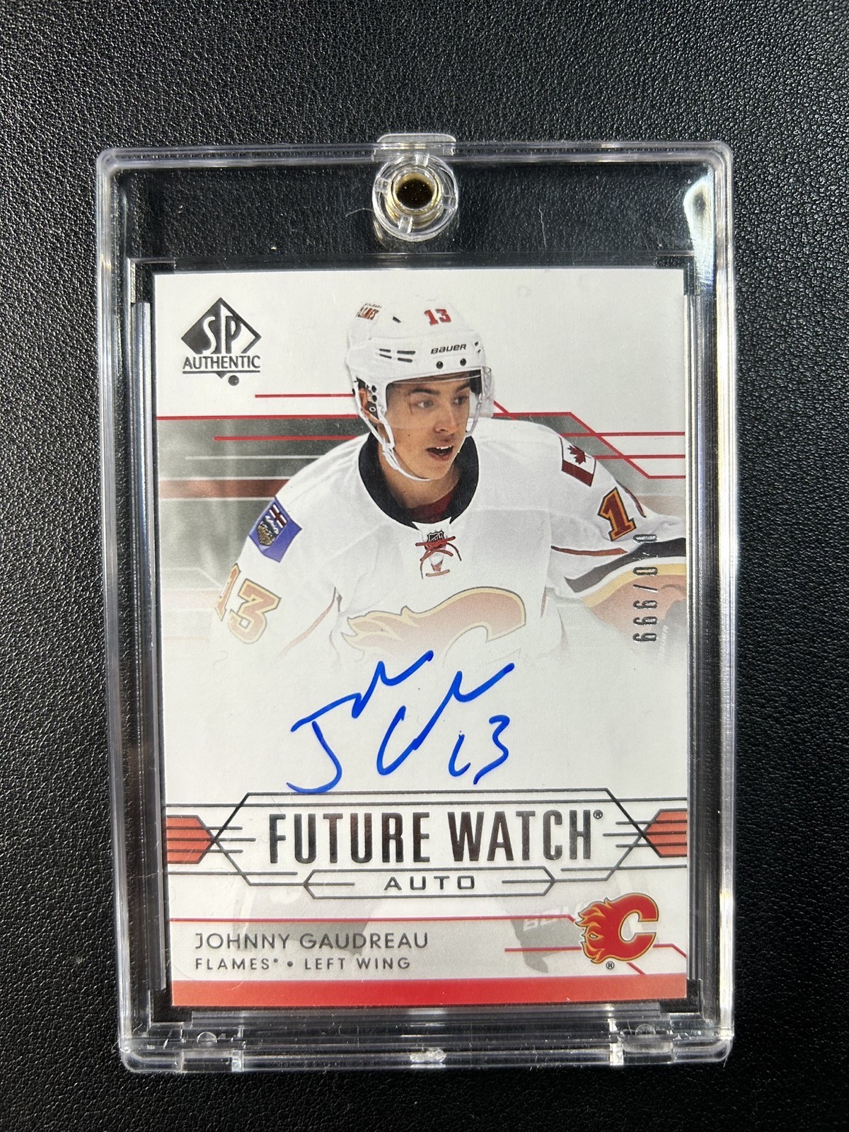 JOHNNY GAUDREAU 2014-15 UD SP AUTHENTIC #306 ROOKIE FUTURE WATCH AUTO 40/999 RC