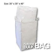 Heavy Duty FIBC Bulk Bag 3000 Lbs, Duffle Top Spout Bottom, Super Sack 35x35x45