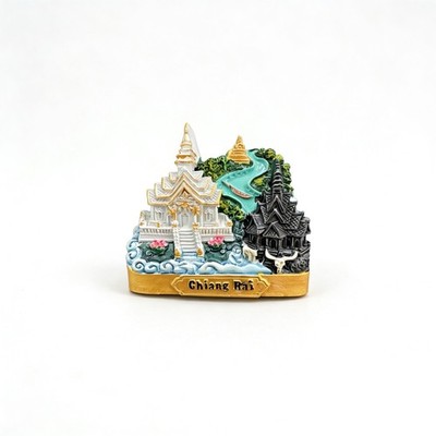 Thailand Chiang Rai Temple 3D Tourist Souvenir Resin Refrigerator Fridge Magnet