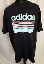 Adidas Graphic Logo Tee T-Shirt Casual Active Black 2XL A5220