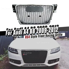 Honeycomb Sport Mesh Rs4 Style Hex Grille Grill Black For 09-12 Audi A4/S4 B8 8T