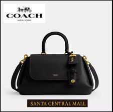 COACH CCC39 Slouchy Rogue Top Handle Bag 39 Natural Grain Leather Black Outlet
