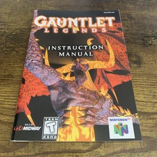 Gauntlet Legends Authentic Nintendo 64 Instruction Manual Only N64