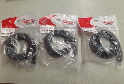 (3) Quest Technology NPC-1110 Snagless Patch Cable