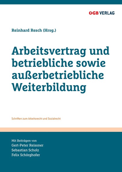 Arbeitsvertrag Und Betriebliche Sowie AußErbetriebliche Weiterbildung Resch Buch-image