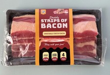Stretchy Strips of Bacon Fun Prank Toy Food by Toy Hub: 4 per Pkg A180-11