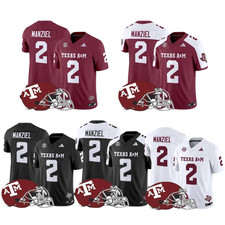  2 Aggies Johnny Manziel Men's Stitched Jersey Maroon/Black/White