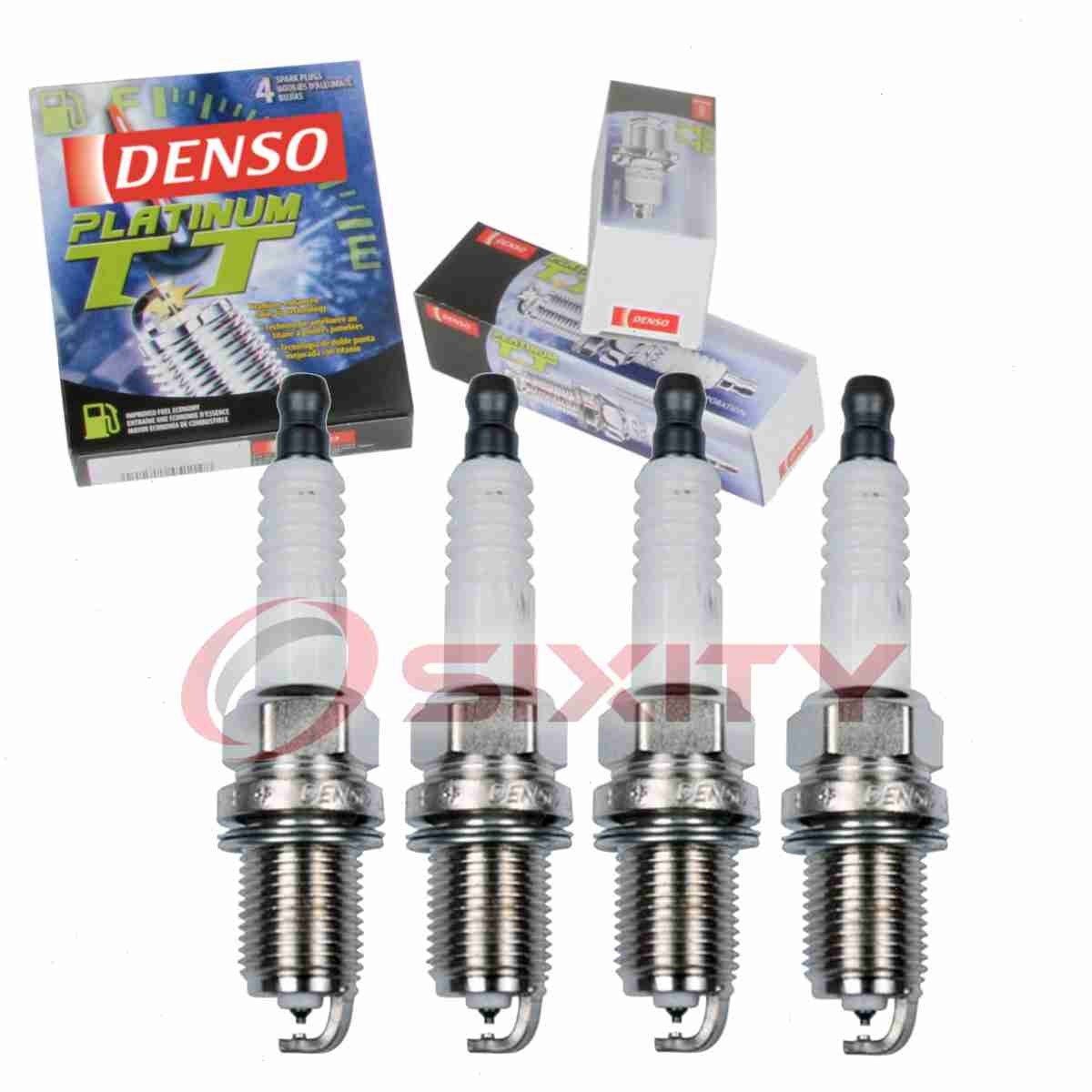 4 pc Denso Platinum TT Spark Plugs for 1981 Mercury Lynx 1.6L L4 Ignition if