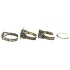 Signed Southwest Sterling Turquoise Fred Harvey Era Cuff Pin Lot of 5 #S5620-5 — photo 2