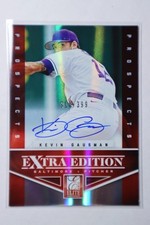 2012 KEVIN GAUSMAN #/399 ELITE EXTRA EDITION AUTO AU BLUE JAYS ROOKIE RC PANINI